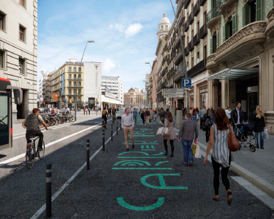 lquintopino's tweet photo. De nou el @bcn_ajuntament s'equivoca deixant la @EnbicixBCN de costat al centre de la ciutat @janetsanz @rosaalarcon.
No han après de #ViaLaietana, i que l'extensió del voral del carrer #Pelai serà un #DesiredPath ple de conflictes amb vianants, #putesbicis i #maleïtspatinets 🔥 https://t.co/QYHQcmhsmE
