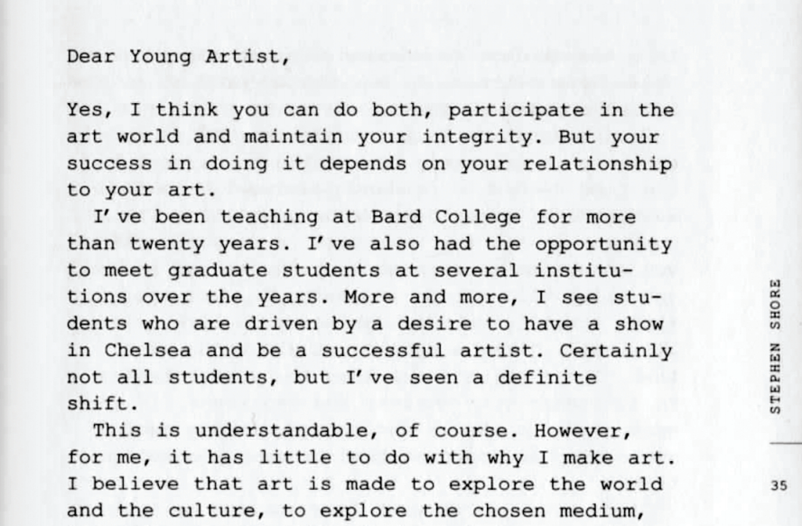 artnome's tweet photo. NFT artists may find this letter from Stephen Shore valuable in times like these. Ironically I found it trending on Hacker News of all places. https://t.co/VNaLNqWlGK https://t.co/gFf0a0KS8v