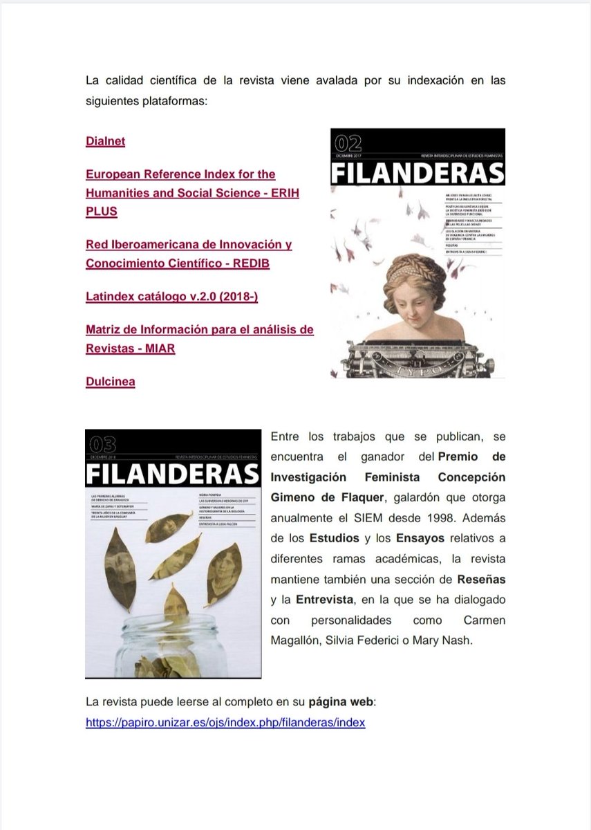 Revista Filanderas tweet media