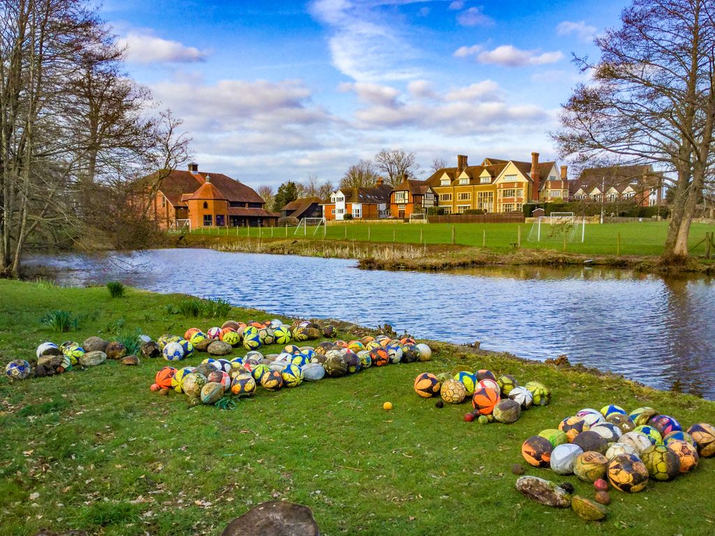 The fabulous Aldro lake is surrounded by extensive #aldrosport playing fields, so inevitably balls end up in the lake! A few boarders were given the fun task of gathering them all up from boats over the weekend and counting how many there were. Total no. to follow. #LifeAtAldro