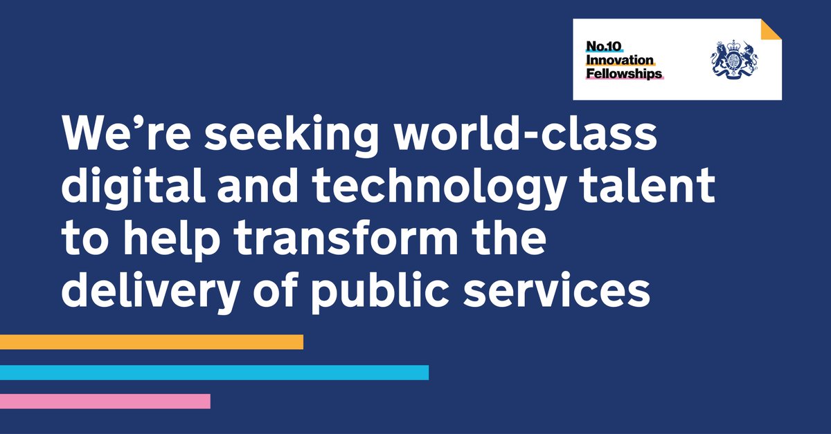 Together with <a href="/10DowningStreet/">UK Prime Minister</a> we have launched an Innovation Fellowship programme to bring more tech and digital talent into government.
Apply to become a No.10 Fellow: no10innovationfellows.campaign.gov.uk/?utm_source=Tw…
#TechJobs #DigitalTransformation