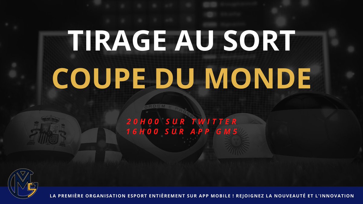 Tirage au Sort 🌍
Coupe Du Monde by <a href="/GiveMeFiveApp/">GiveMeFive App</a> 

<a href="/AllemagneGm5/">GM5 ALLEMAGNE</a> 
<a href="/Gm5_Angleterre/">GM5 England 🏴󠁧󠁢󠁥󠁮󠁧󠁿</a> 
<a href="/GM5_Portugal/">GM5 Portugal</a> 
<a href="/GM5_Espagne/">GM5_Espagne</a> 
@Gm5France 
<a href="/Gm5Tunisia/">GM5 Tunisia</a> 
@Swiss_eSportXB1 
<a href="/GM5_MAROC/">GM5 MAROC 🇲🇦</a> 
<a href="/BasGm5/">GM5 PAYS BAS</a> 
<a href="/Gm5Islande/">GM5 Islande</a> 
<a href="/Gm5Mexique/">GM5 MEXIQUE</a> 
@EcosseGm5 
<a href="/Gm5Bosnie/">GM5 Bosnie-Herzégovine</a> 
<a href="/GM5Argentina/">GM5 Argentine</a> 
<a href="/BrasilGm5/">GM5 Brasil</a> 
@Gm5Russie