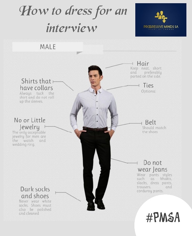 SaProgressive's tweet photo. Dressing up for an interview is as important as the interview itself. It shows your professionalism. Let us help you dress up for your interview. 
#Help_A_Graduate 
#PMSA 
#JobSeekersSA https://t.co/fttUQusw3H