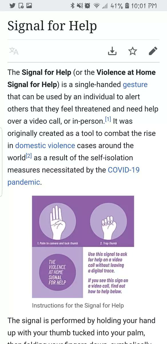 SanChevalier's tweet photo. Knowing this sign can save lives #HelpMeSign https://t.co/KcYz4KLxXB