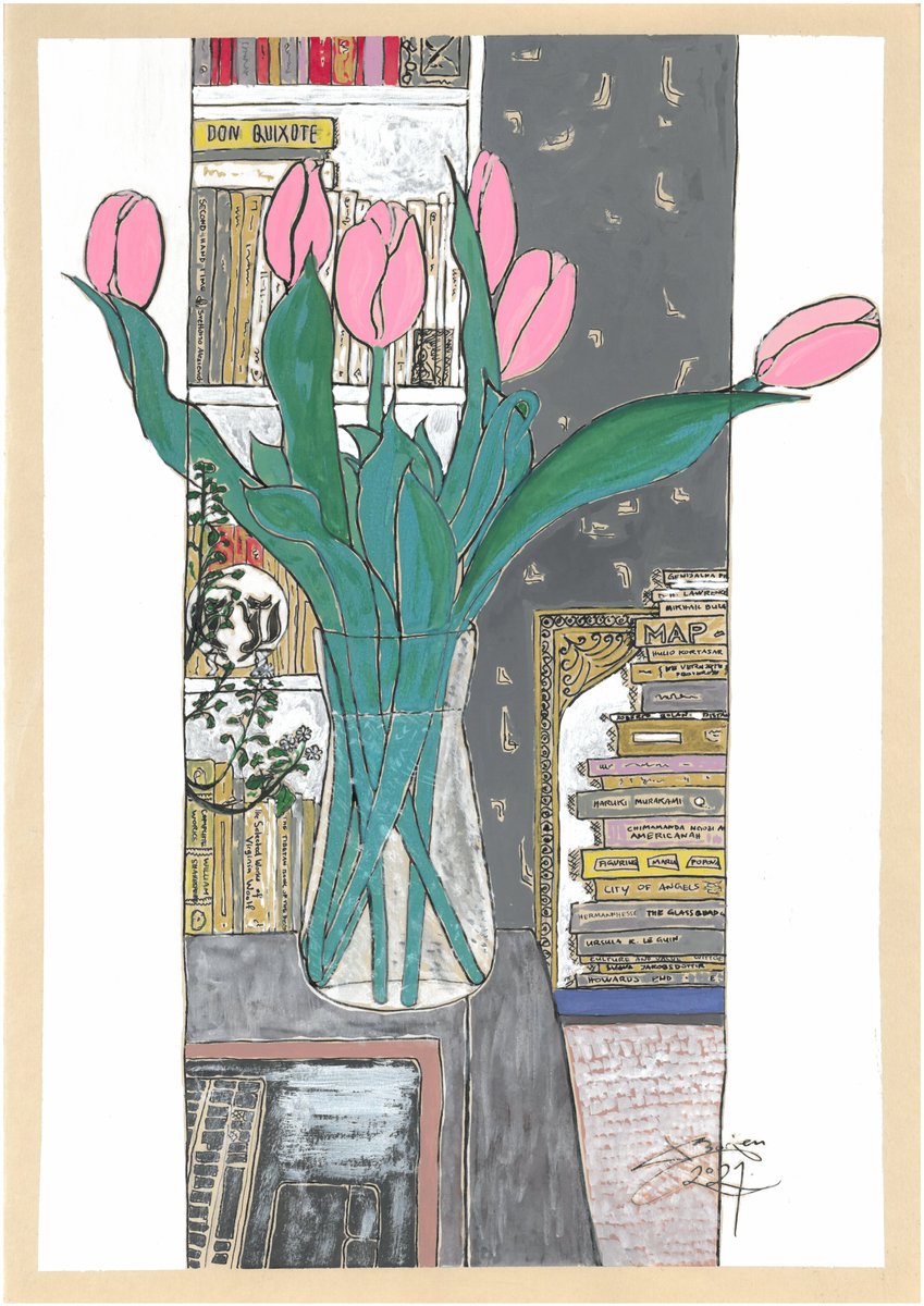 'At the Equinox' / 'U ravnodnevnici'

[20-21 March 2021]

#inkonpaper #painting #penandbrush #contemporaryart #tulips #springequinox2021 #books #brno #vbborjen