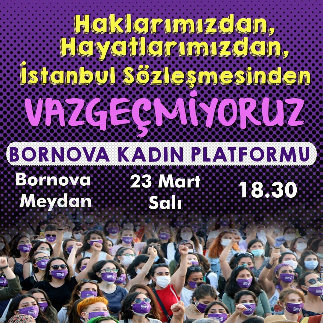 DayanismaMor's tweet photo. 📍İzmir - Bornova

Mutfaklardan sokaklara, atölyelerden meydanlara her yerde #İstanbulSözleşmesiYaşatır demekten hiç vazgeçmedik.

🔊 23 Mart Salı saat 18.30’da Bornova Meydan'ında #İstanbulSözleşmesiBizim demek için buluşuyoruz✌🏽

@bornovakadin https://t.co/YDcRKDxRS2