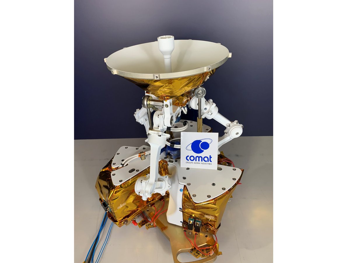 COMATSPACE's tweet photo. Le #3POD vient d'achever avec succès au @CNES la première partie de sa qualification.
Le concept de ce mécanisme de pointage d'antenne, permet de minimiser la masse en mouvement et d'optimiser l'agilité. #APS #satellites https://t.co/U1wVk2UxNN