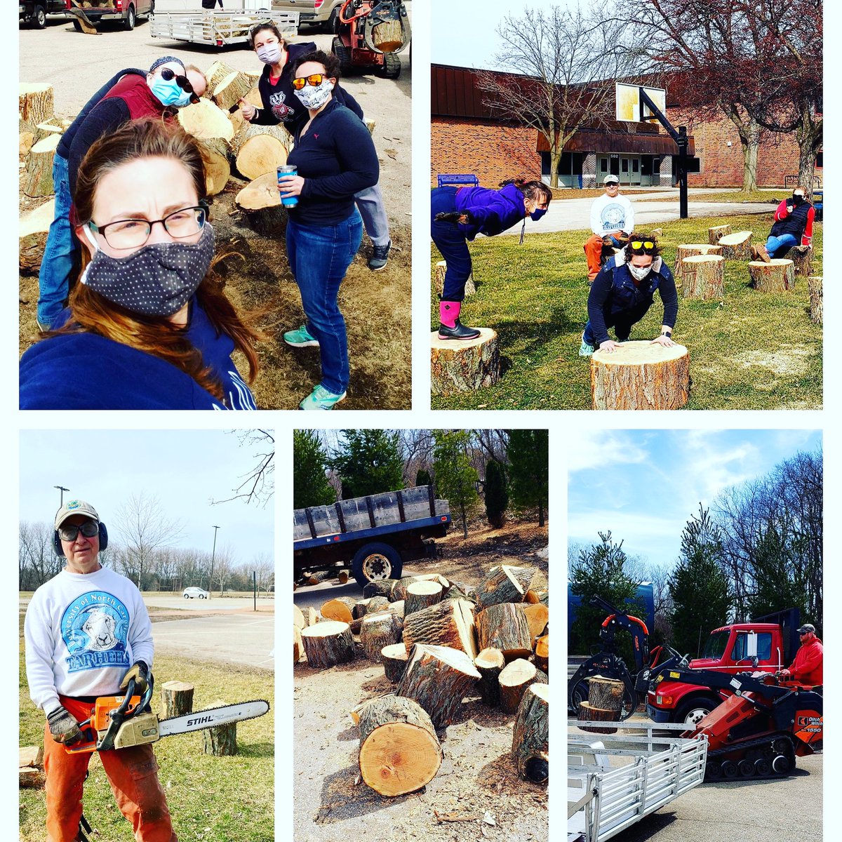 msfoxborn's tweet photo. Working to build an outdoor experience for or middle schoolers. Yesterday, we picked up donations of logs for sitting and playing. We have big dreams!  If you want to contribute any amount... so so here, please:  https://t.co/7IFvlqQwRe https://t.co/wHrs01TwuV
