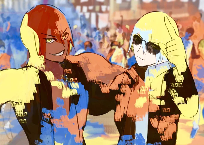 私の幻覚のインドのアイドルなんか音楽の方向性違うよね
もうどうしようもないから供養する

ついでにもうキャラクターのレイヤー載せたらそこはインドになる背景も一緒に載せる
この背景のためによ 昨日時間を使い切ったよ
三枚目の背景だけでも見てって 