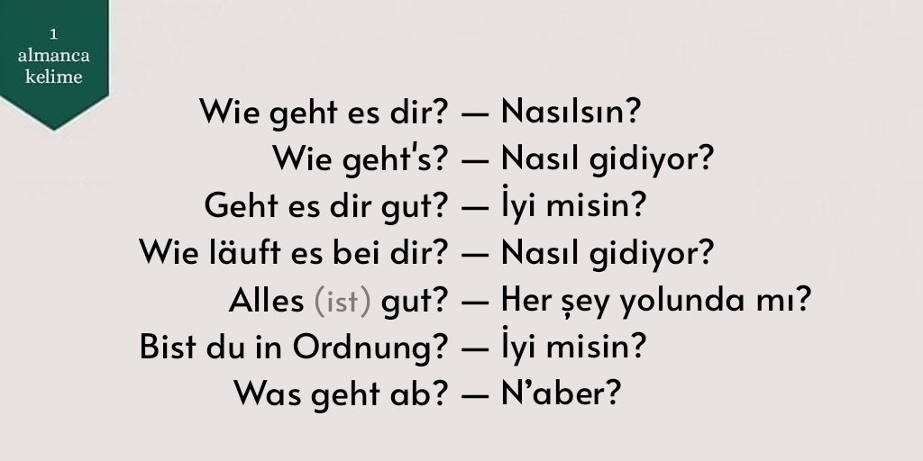 Almanca "nasılsın?" demenin 7 yolu