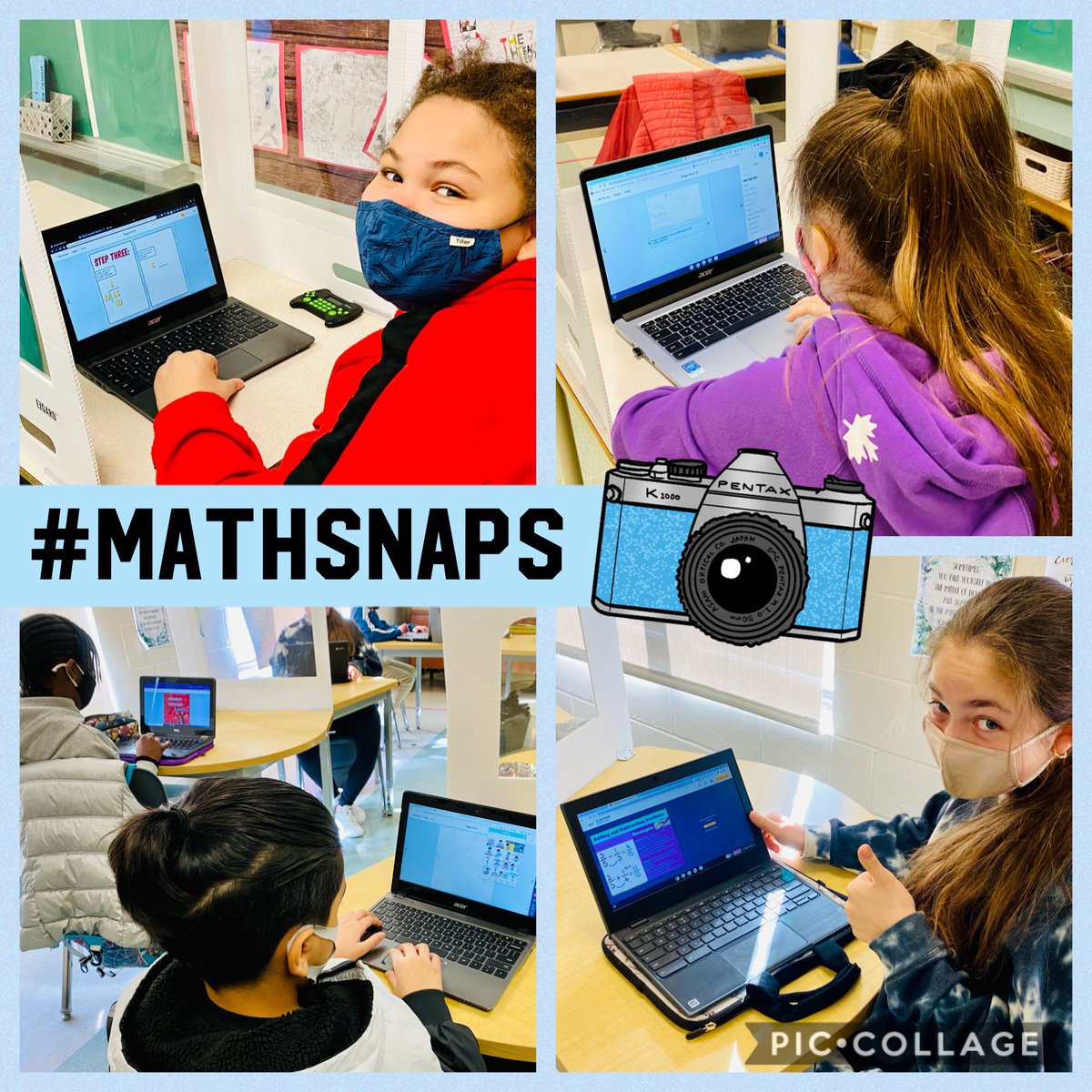HFLearn's tweet photo. Grade 5/6 & 6 Ss @StBernardOCSB are preparing for their Wednesday math assessment on adding and subtracting fractions by creating #mathsnaps with @bookcreator ๐ #ocsbmath https://t.co/Mc6Qs917RT