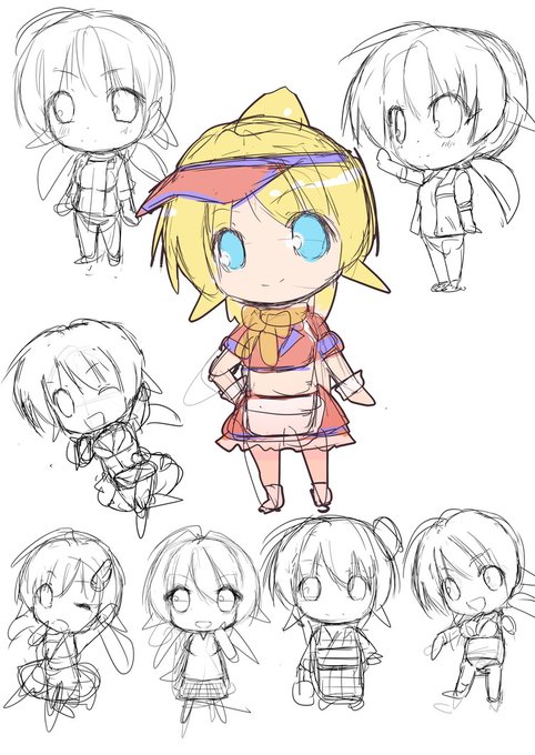 今日はデフォルメ練習 