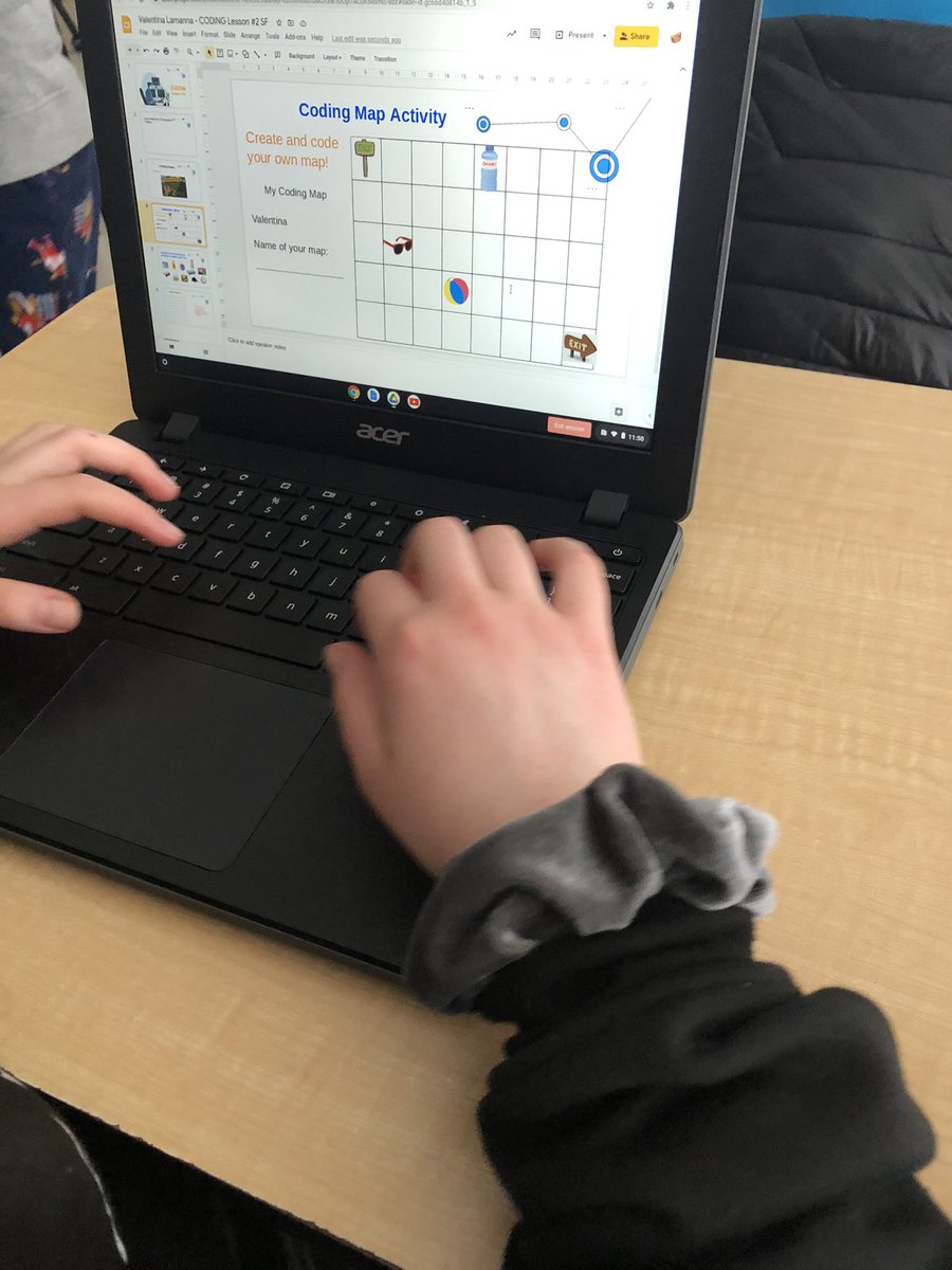 miss_greco_b's tweet photo. Last week’s lesson on coding where students learned about the main principles of coding. Students enjoyed exploring CodeMonkey, as well as creating their own coding maps. #grade5 #codingisfun 👾💻 https://t.co/pdfLjBoeH7