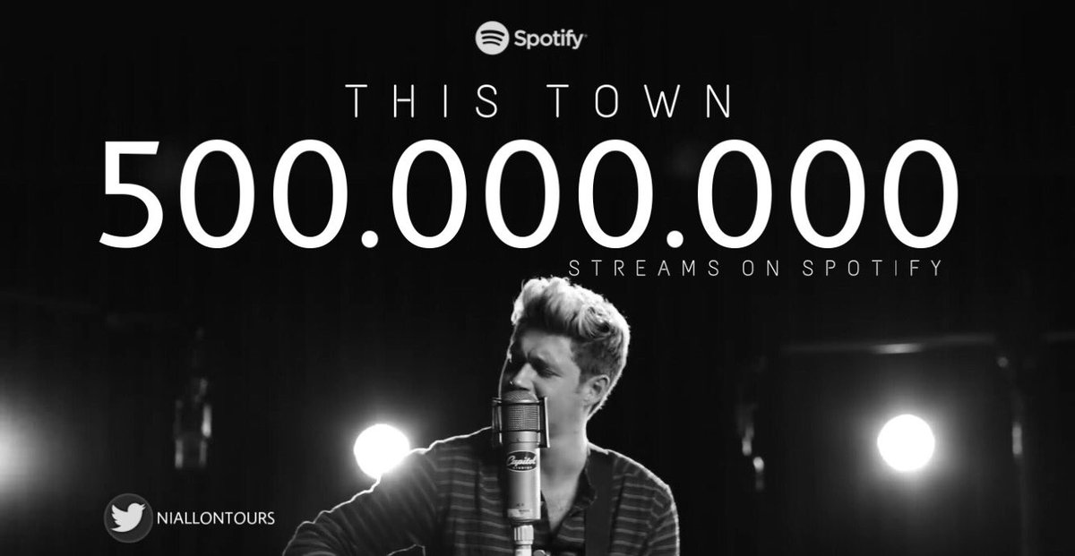 niallontours's tweet photo. Niall’s debut solo single ‘This Town’ has now surpassed 500 MILLION streams on Spotify! 

Congratulations @NiallOfficial 🎉🎉 https://t.co/n6hHUTZrnI