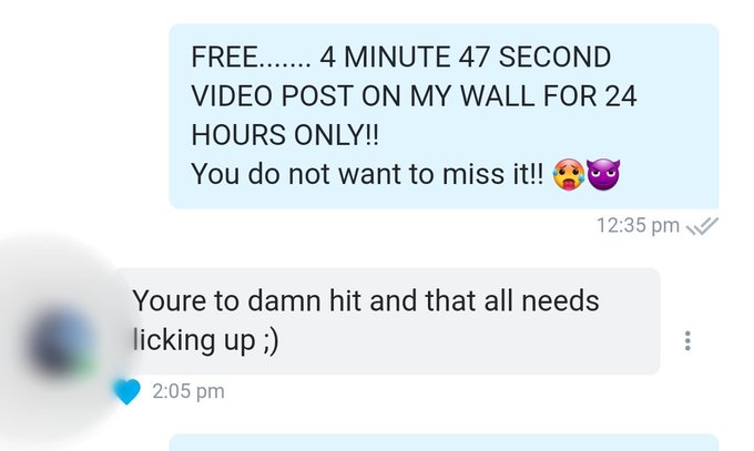 4 minute 47 second video posted on my wall FOR FREE on my VIP page for 24 HOURS ONLY!!!  You do NOT want<a href="/tag/badday"class="tags"><span>#badday</span></a><a href="/tag/getmetobed"class="tags"><span>#getmetobed</span></a>