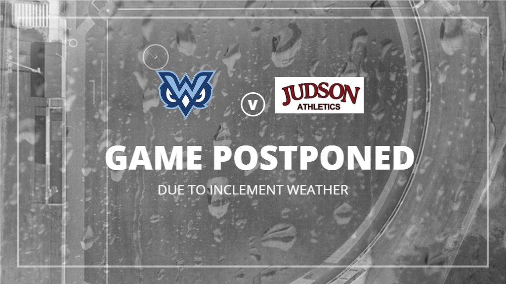 Due to inclement weather, tomorrow's softball game at Judson College has been postponed. The game will now be played on April 6. For the most up-to-date schedule, visit owlsathletics.com/calendar