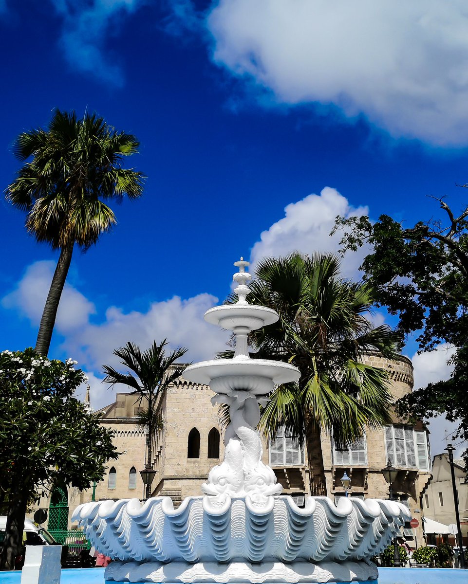 Barbados's tweet photo. Have you ever spotted the Dolphin Fountain in National Heroes Square?

Featuring three dolphins spewing water, this monument was erected in 1865 to commemorate the introduction of piped water to Bridgetown on March 29, 1861!  #WorldWaterDay #LoveBarbados #VisitBarbados https://t.co/rX94yetV2n