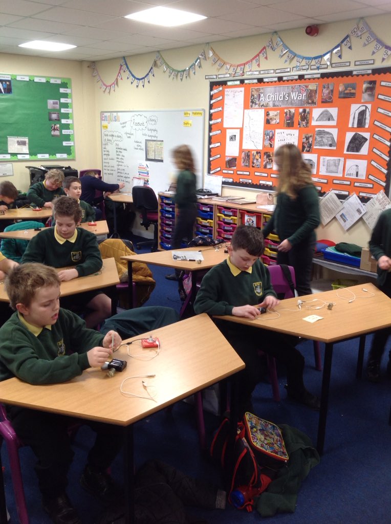 Mrs Boole challenged us the make a circuit with a cell, a buzzer, a bulb and a switch. Then we investigated if the circuit would still work if we added a different material. First we predicted and then we investigated @holytrinitytatt <a href="/PSQM/">peter mendiola 111</a>