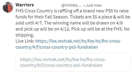 Warriors tweet media