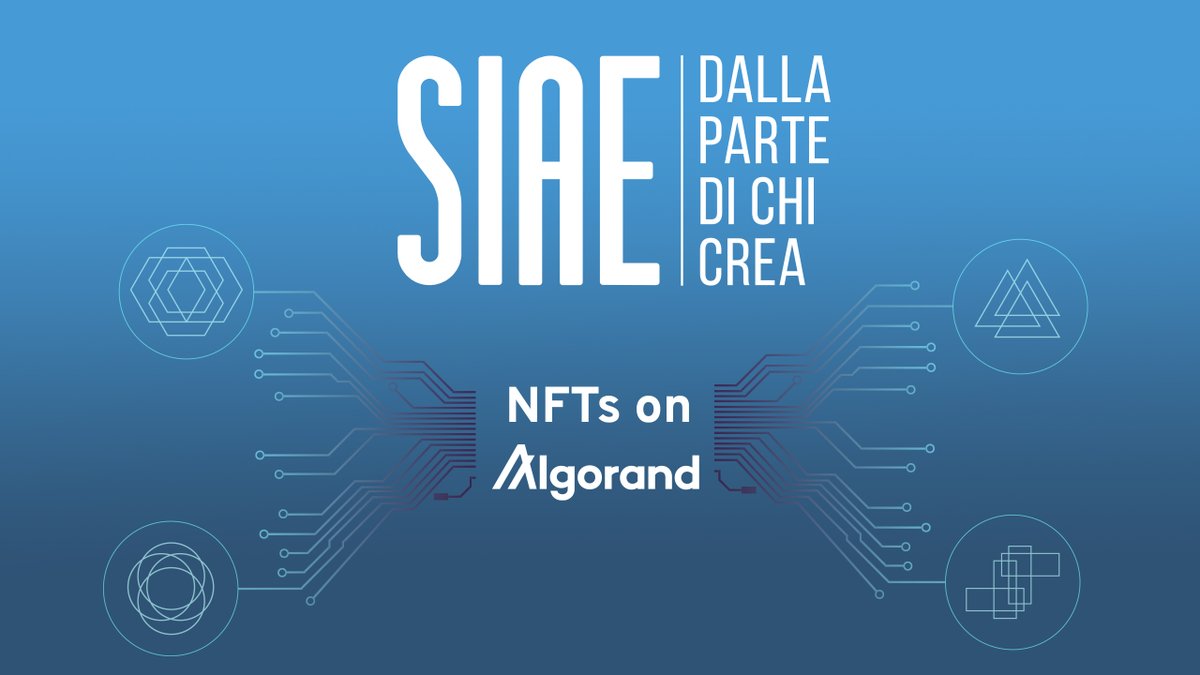 SIAE oggi insieme ad <a href="/Algorand/">Algorand Technologies</a> abbraccia il futuro esplorando le opportunità offerte dalla tecnologia #blockchain per proseguire la sua missione di protezione della creatività. 

Mercoledì 24 marzo alle 14:30 ne parleremo in conferenza stampa con <a href="/silviomicali/">Silvio Micali</a>. 

#NFT