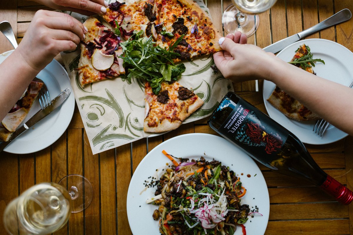 Pizza pairs well with just about everything, and every wine. From a Chardonnay to a Gew or a Malbec, this is one dish that you can't go wrong with, no matter what you have in your cellar. #RRW