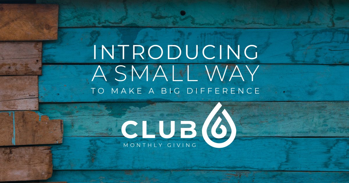 waterforpeople's tweet photo. We said it would be small, and it is. It’s $6 small! 
In honor of #WorldWaterDay, we’re excited to introduce Club 6 – Water For People’s new monthly giving community! #JoinClub6 https://t.co/hNdwE0dLd2 https://t.co/3qQt18NF3e