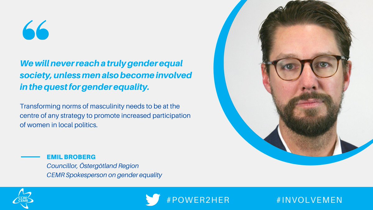 Council of European Municipalities and Regions (@ccrecemr) on Twitter photo "Gender equality is not just a 'women's issue'", says CEMR spokesperson on equality <a href="/BrobergEmil/">Emil Broberg</a> during <a href="/uclg_org/">United Cities</a> session Towards #GenerationEquality.
📣We must #InvolveMen and boys in equality work as change agents and beneficiaries of programmes and policies. | #CSW65 "Gender equality is not just a 'women's issue'", says CEMR spokesperson on equality <a href="/BrobergEmil/">Emil Broberg</a> during <a href="/uclg_org/">United Cities</a> session Towards #GenerationEquality.
📣We must #InvolveMen and boys in equality work as change agents and beneficiaries of programmes and policies. | #CSW65