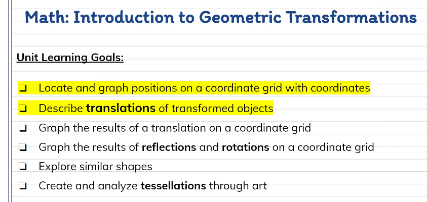 MrsRellinger's tweet photo. Learning about transformations with grade 8 mathematicians in Ms. Hersh's class @IsidoreVirtual. It was wonderful to hear about prior knowledge and to see polygons plotted in @geogebra! Excited for the graphic design Pixar challenge at the end of the learning cycle! https://t.co/e3QC5MBwAH