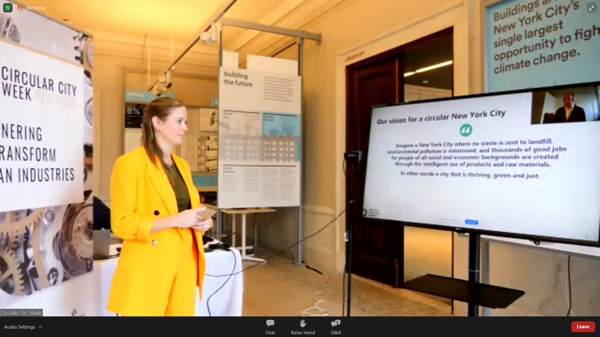 HotspotNordic's tweet image. 600 people have registered for #CircularCityWeek kicking off today! The @CircularWeek Opening Ceremony is now taking place with:
- @ashsukhdev of @circulareconomy
- Nicole Spina of @NYCEDC
- @RUBICONMethod of @Rubicon 
- @OliverDvH of @Freshfields
- @oconnell_scott of @DellTech