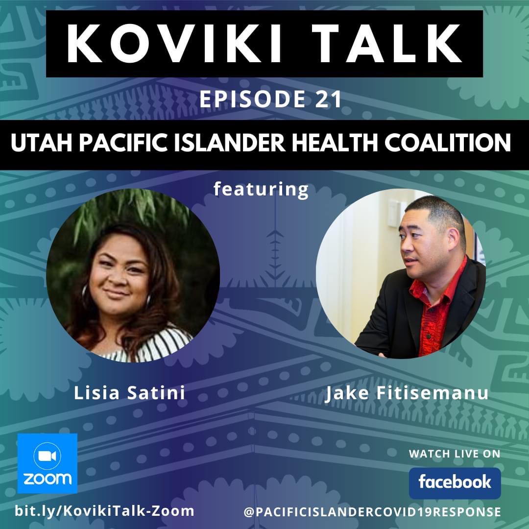 picopce's tweet photo. Join @picopce, @PacificCovid, @PolyByDesign +
@EmpoweredPI for #KovikiTalk tonight at 5 pm PT! Catch EP 21 "Meet the Utah Pacific Islander Health Coalition"!   

Save your seat: https://t.co/hhLFCNhHKH

#COVID19 #NHPI #NHPIhealth #UPIHC
@AAPCHOtweets https://t.co/P34zOVrbaI