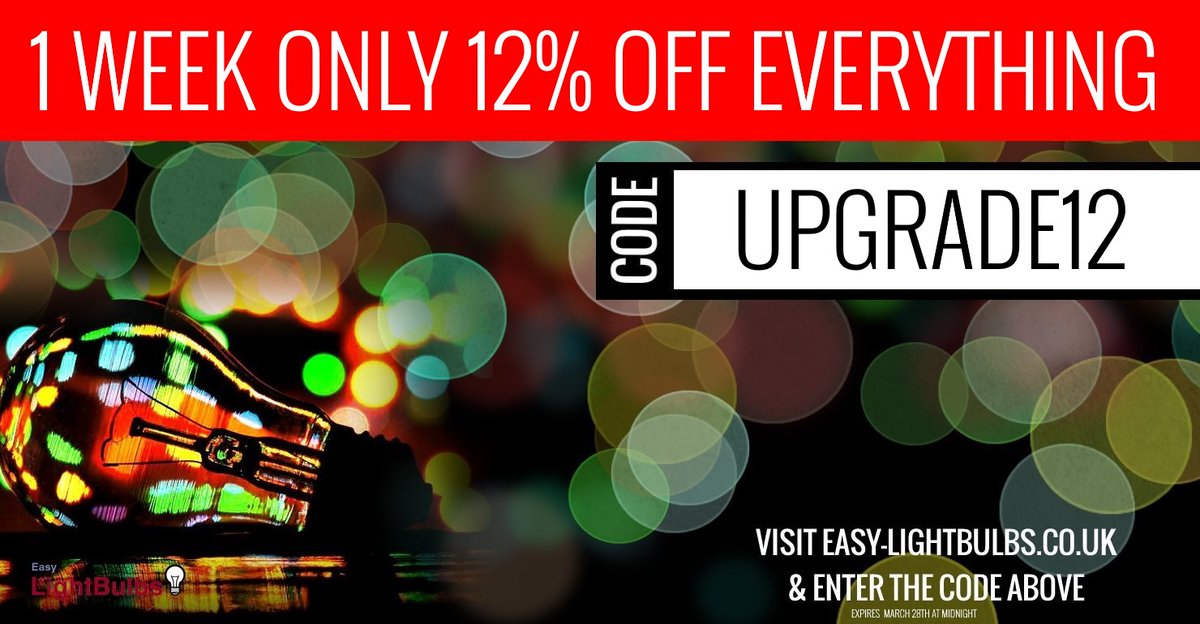easylightbulbs's tweet photo. 12% Promo Code Just For You - Upgrade To LED Today | Easy Light Bulbs - https://t.co/MaaKZ96JNS https://t.co/3CIDGjxm0U