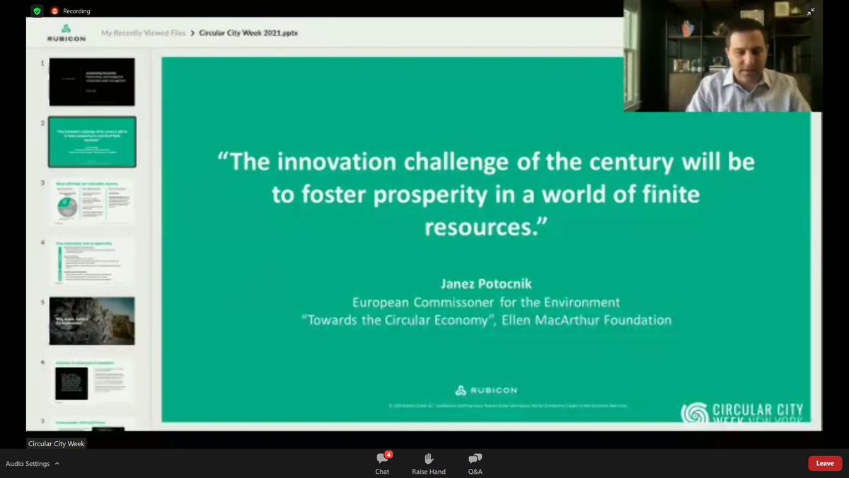 HotspotNordic's tweet image. 600 people have registered for #CircularCityWeek kicking off today! The @CircularWeek Opening Ceremony is now taking place with:
- @ashsukhdev of @circulareconomy
- Nicole Spina of @NYCEDC
- @RUBICONMethod of @Rubicon 
- @OliverDvH of @Freshfields
- @oconnell_scott of @DellTech