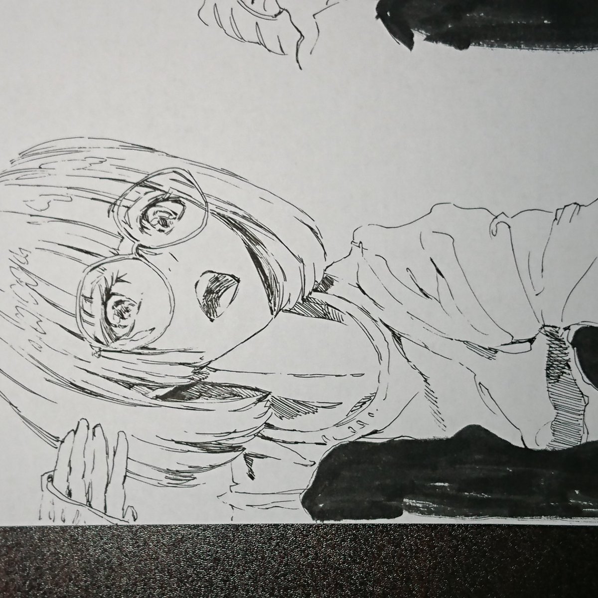 月埜ヒスイさんを描く(^o^)
モノクロです 