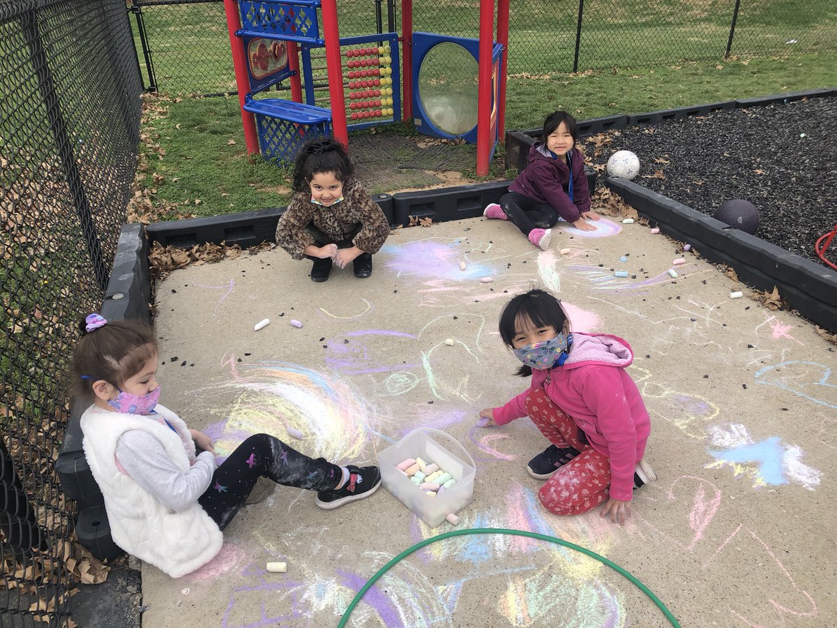 Preschool chalk art! The colors of the rainbow 🌈 <a href="/NatcherElem/">Natcher Elementary</a> <a href="/WCPS_preschool/">Christina Sanders</a>
