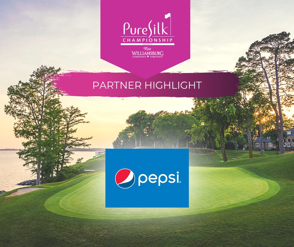 KingsmillChamp's tweet image. The Pure Silk Championship presented by Visit Williamsburg is thrilled to welcome @pepsi to the 2021 tournament. Thank you for your support! #PureSilkChamp