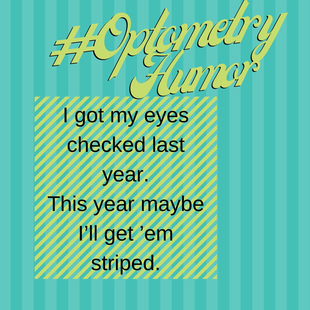 EyeInfo's tweet photo. #OptometryJoke from one of our #Optometrists in our Facebook Community!🤣😂
#Fluorescene #OD #vision #optometry #optical #eyedoctor #optician #eye #eyecare #ophthalmology #optometrist #visioncare #vision #optical #opticals #eyedoctors #optometrystudent #optometryschool https://t.co/auT41PfuAC