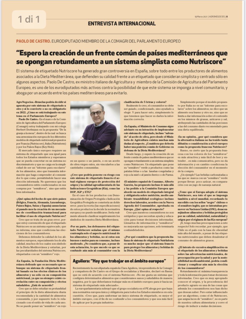 Paolo De Castro tweet media