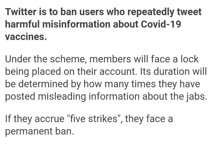 Cadoret's tweet photo. @markkur0 @mrjamesob Perhaps you're unaware that @Twitter now doesn't allow false information like this about Covid-19 vaccines?

You might lose your account if you continue to spread misinformation: #5Strikes

https://t.co/1zQHlkhA9N https://t.co/QY07qkdTDG
