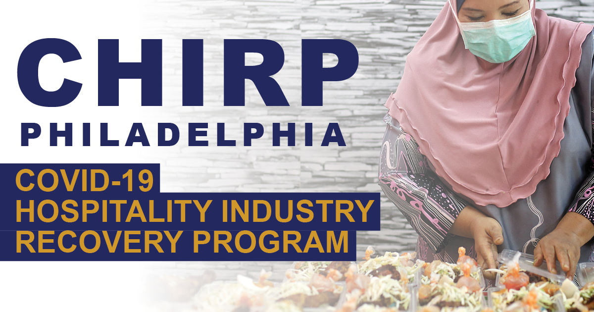 PIDCphila's tweet photo. New grant funding is now available thanks to a $17M PA COVID-19 Hospitality Industry Recovery Program (CHIRP). Eligible businesses include:
✅ Restaurants
✅ Food trucks
✅ Catering companies
✅ Small hotels &amp; bed &amp; breakfasts
Apply now! ⬇️  https://t.co/ijtJNW67Z0 
 #PHLCommerce https://t.co/SGnR7cl5DZ