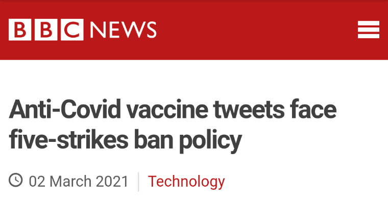 Cadoret's tweet photo. @markkur0 @mrjamesob Perhaps you're unaware that @Twitter now doesn't allow false information like this about Covid-19 vaccines?

You might lose your account if you continue to spread misinformation: #5Strikes

https://t.co/1zQHlkhA9N https://t.co/QY07qkdTDG