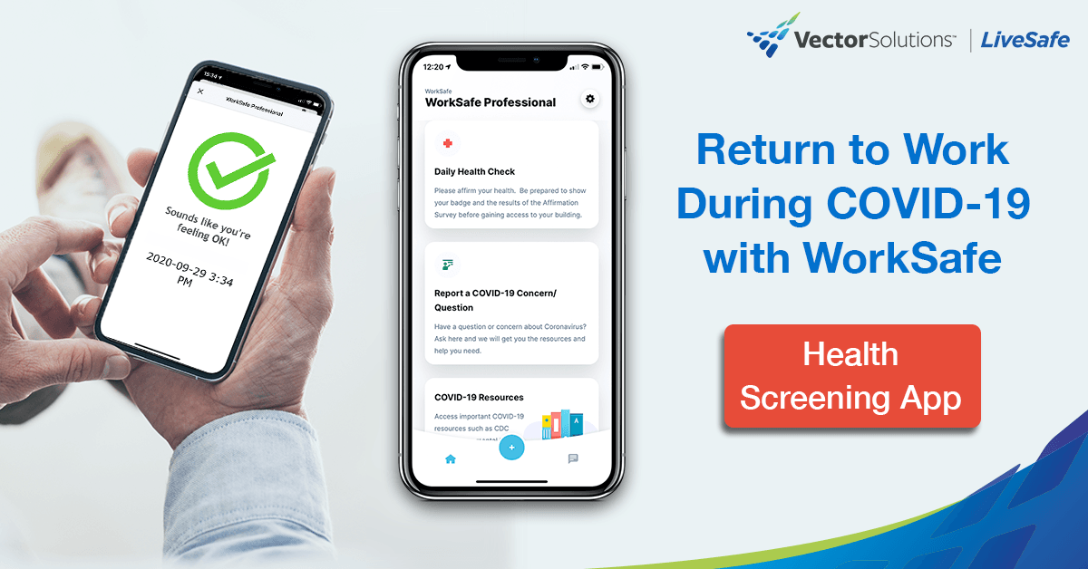 Need help with COVID-19 Return-to-Work planning? <a href="/VectorPerform/">Vector Solutions</a> recently added <a href="/livesafe/">Vector LiveSafe</a> to our offerings. Integrate daily self-attestations and risk communication into your #COVIDPreventionPlan. hubs.ly/H0HTP-k0