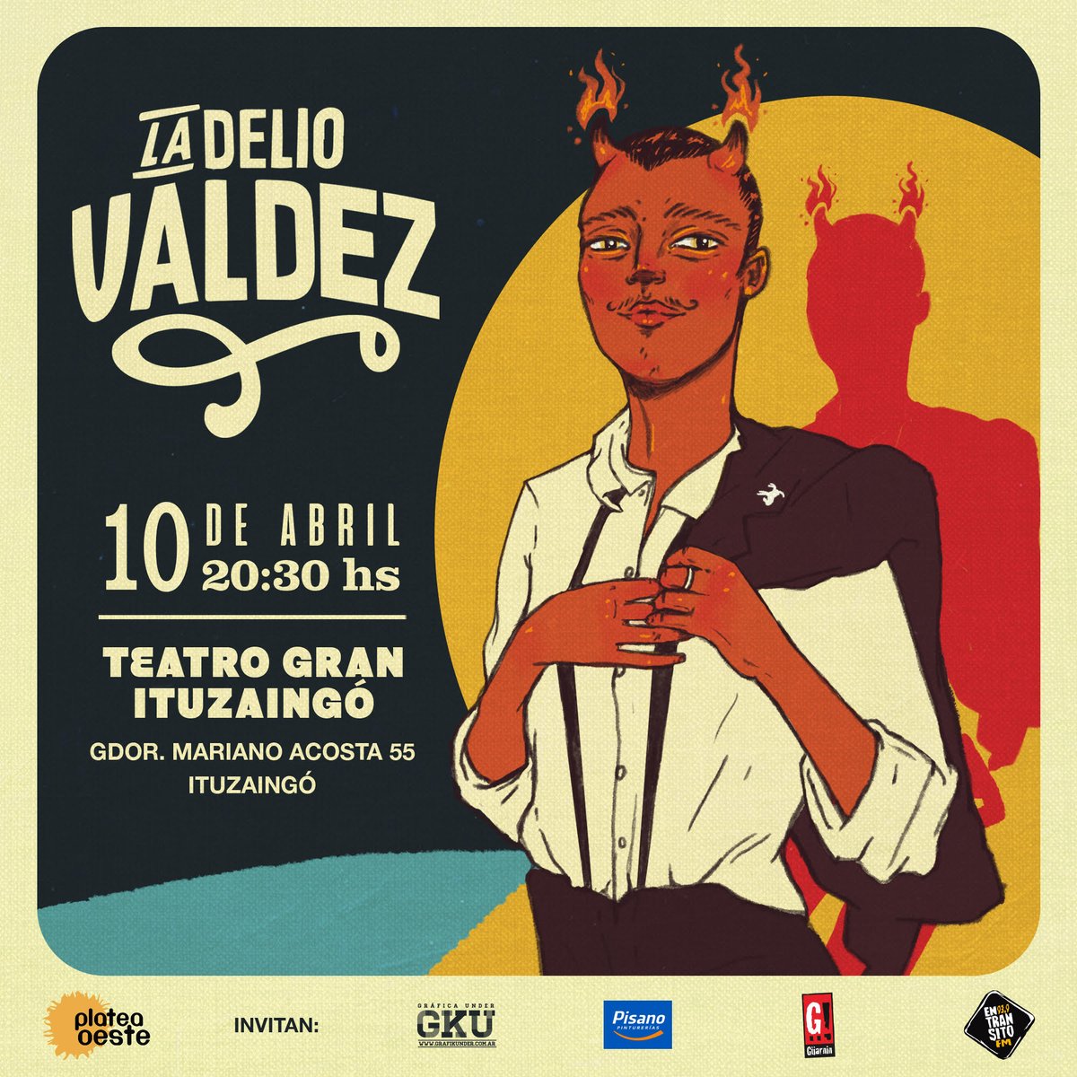 PlateaOeste's tweet photo. #HayFecha
@LaDelioValdez vuelve al #Oeste 🎶🎵.
A partir de mañana a las 12hs estarán disponibles en las entradas 🎟️ en @tuentrada
El show se hará:
- Respetando los protocolos de cuidado
- Con los asistentes en sus respectivas butacas. https://t.co/0gI9K7pn54
