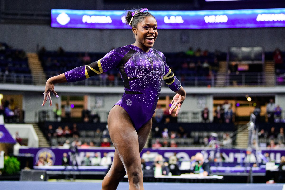LSUgym's tweet photo. No. 1️⃣

Kiya Johnson ends the season as the best floor performer in the country! https://t.co/8ktaRMO9W3
