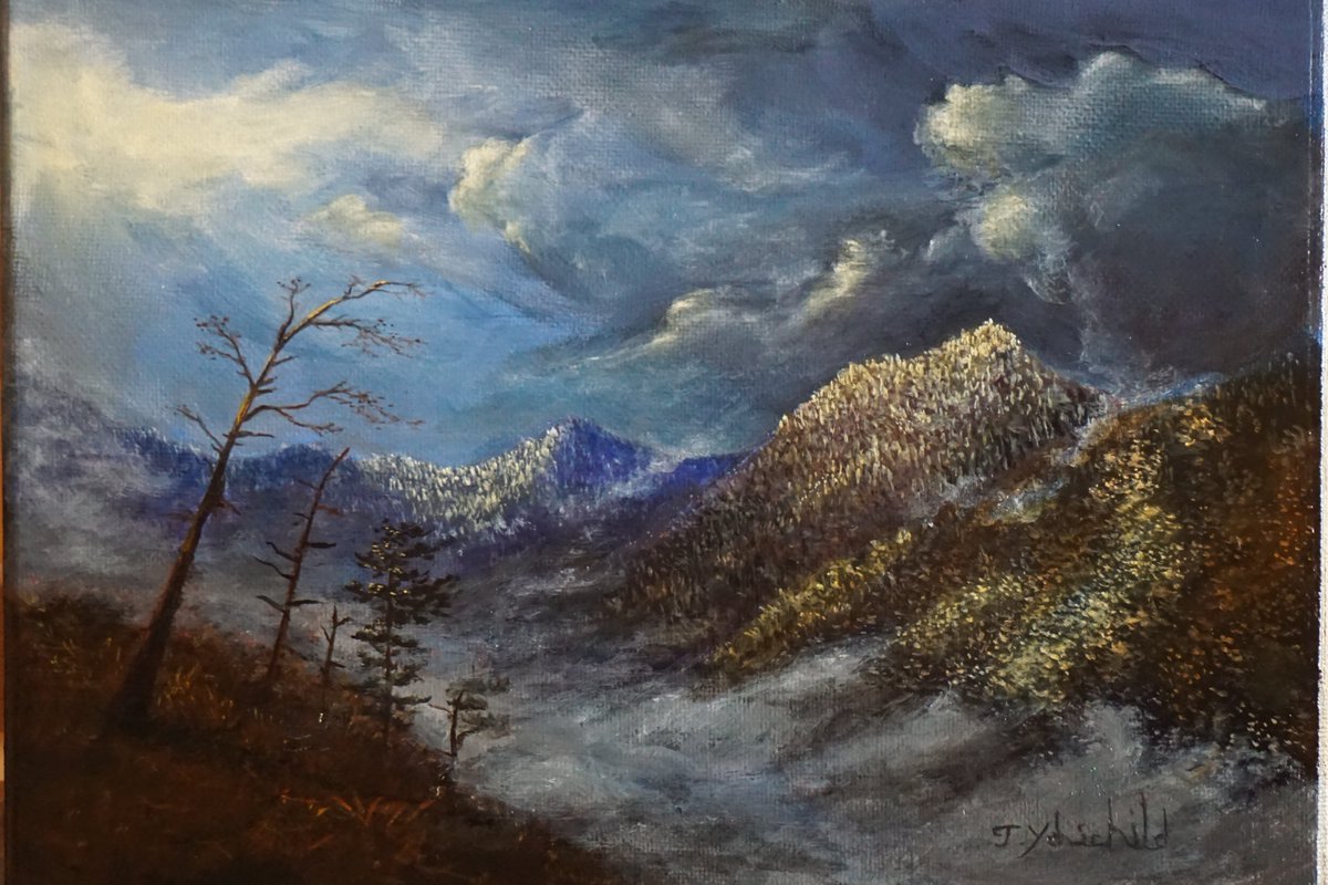 This is an original painting called ''Nature's Grandeur''. #art #painting #landscape © copyright