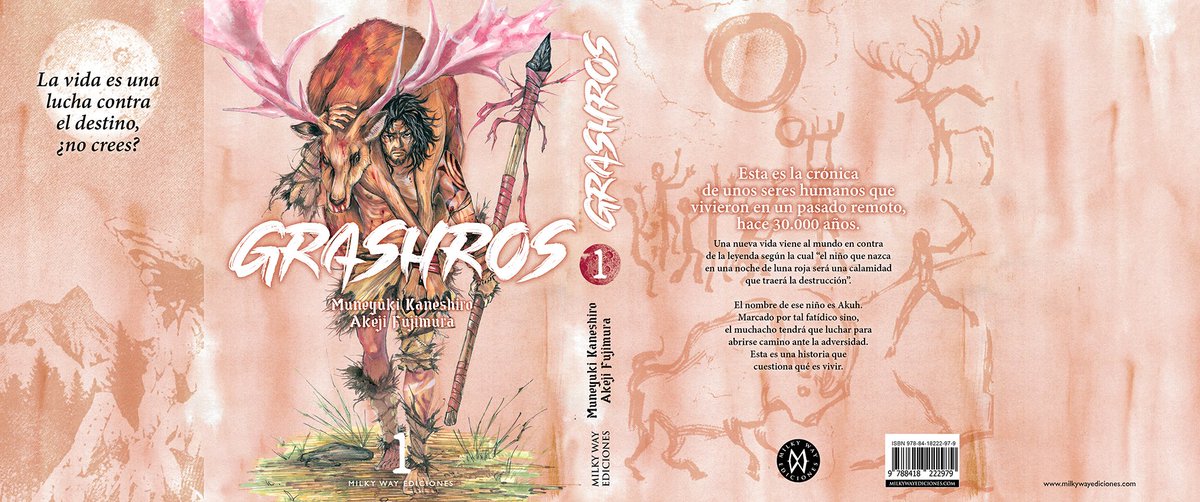 mwediciones's tweet photo. Y acabamos la ronda de novedades con el diseño de sobrecubierta de Grashros. Nueva serie de cinco tomos llena de acción con guion a cargo de Muneyuki Kaneshiro y el impresionante arte de Akeji Fujimura. 
Volumen 1 a la venta el 29 de marzo. https://t.co/oF0LtHM5Pq