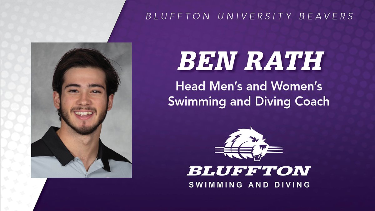 BlufftonU's tweet photo. Bluffton University has selected Ben Rath as its head men’s and women’s swimming and diving coach, an intercollegiate program to start in the 2021-22 academic year. https://t.co/tiXMcOVpr9 https://t.co/oZZNFCYhHj