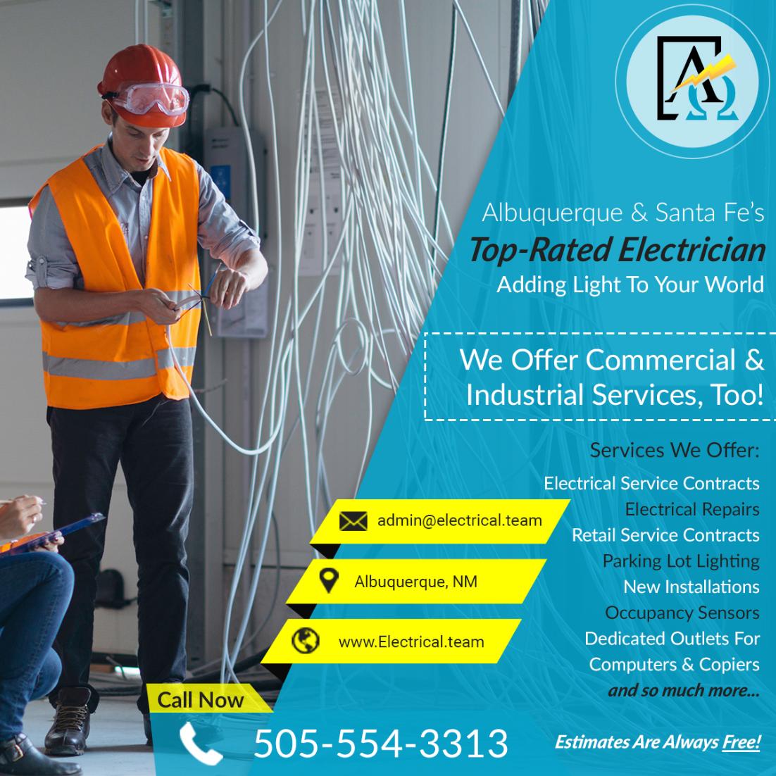 Alpha_Omega_ABQ's tweet photo. 💪 Our strong team of Electricians can handle all of your electrical needs. 

☑ Dedicated outlets or circuits
☑ New Installations
☑ Copper wiring conversions
☑ Electrical estimating and repairs
☑ Occupancy sensors

Just call Elizabeth at 📲(505)554-3313 #SantaFe #NM #ABQ https://t.co/DTFhwuypg9