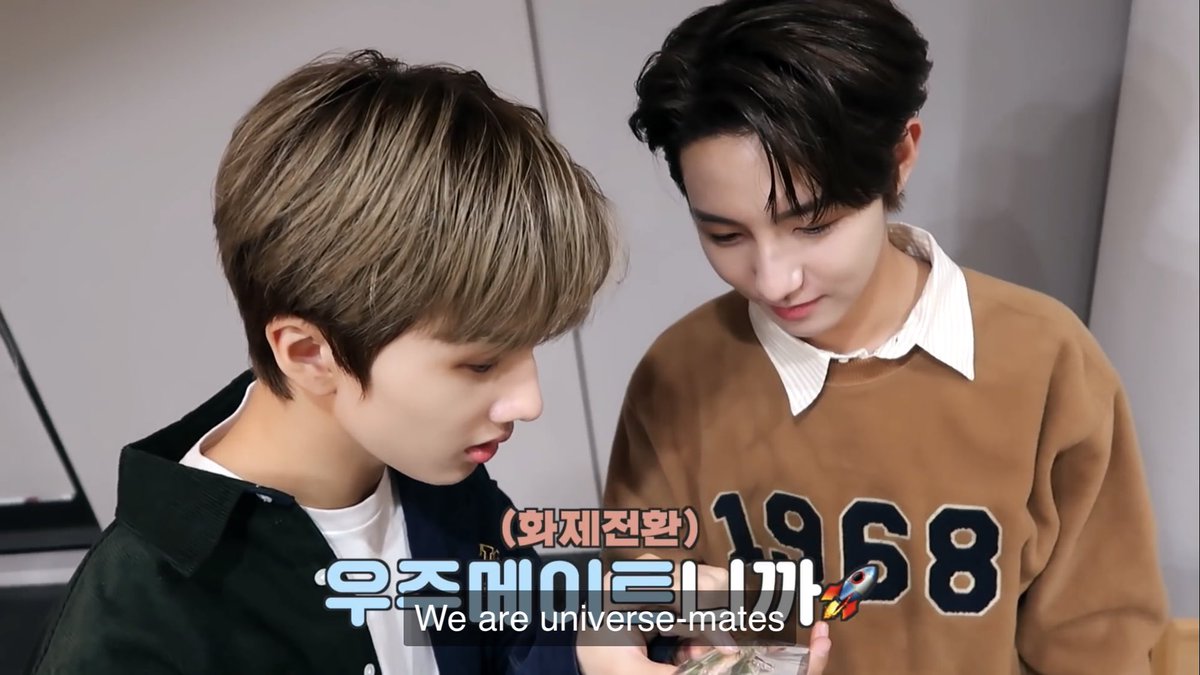 and of course how they always say they stay up and talk about space and the universe together and they even call each other universemates