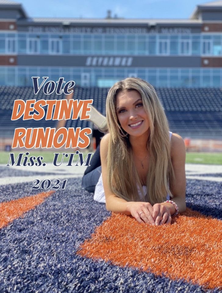 Our transfer, Destinye Runions, is running for Miss UTM. Give this a like, share, and a vote for Destinye!!💙 #chewsdestinye