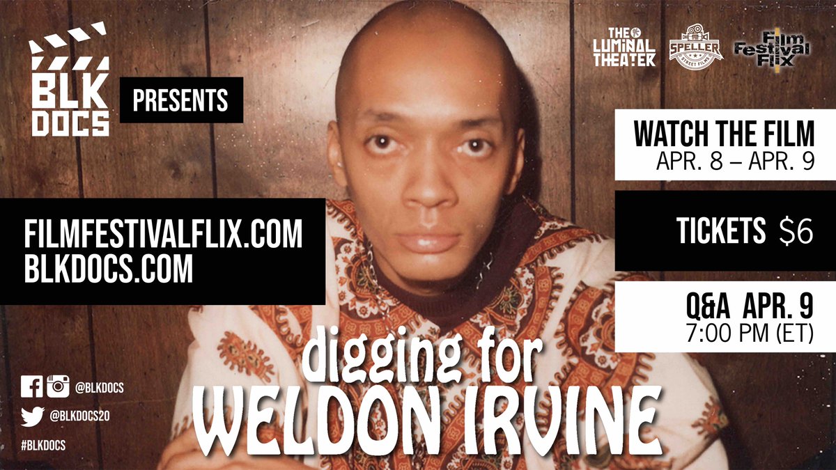 LuminalTheater's tweet photo. The Mystery of a Master Musician Revealed In DIGGING FOR WELDON IRVINE - APRIL 8-9 @BLKDocs20 - https://t.co/WHhARhdMgJ #blkdocs #weldonirvine https://t.co/4Vwp4Mv574